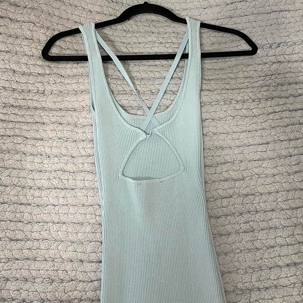 baby blue zara bodycon dress